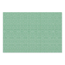 Kelly Green Greece Key, Strip, Dot Wrapping Paper