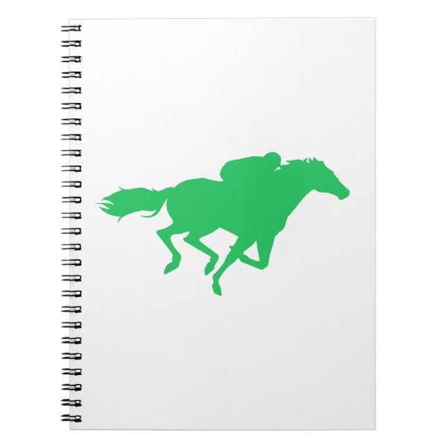 Kelly Green Horse Racing Notizblock (Vorderseite)