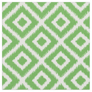 Kelly Green Ikat Diamonds Stoff