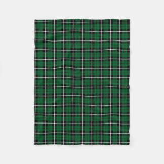 Kelly Green Irish Green White/Black Strip Fleecedecke