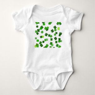 Kelly green "Kleeblatts Falling" Baby Strampler