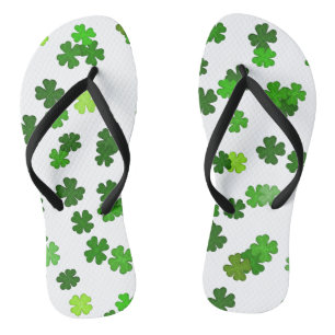 Kelly green "Kleeblatts Falling" Flip Flops