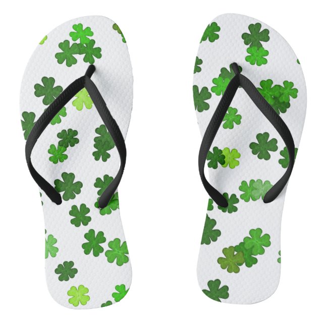 Kelly green "Kleeblatts Falling" Flip Flops (Fußbett)
