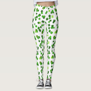 Kelly green "Kleeblatts Falling" Leggings