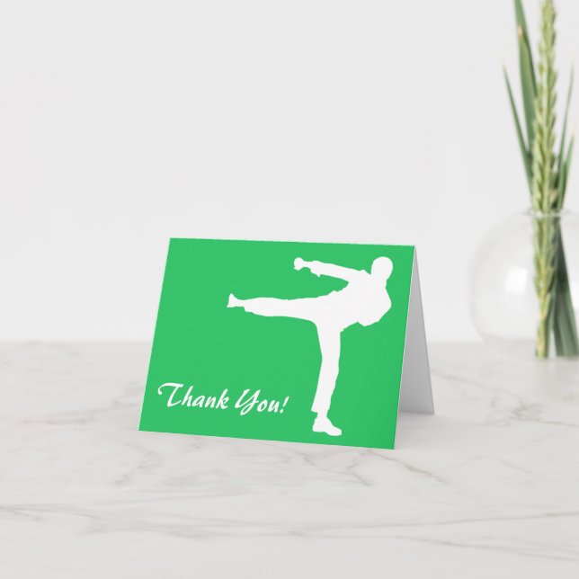 Kelly Green Martial Arts Dankeskarte (Vorderseite)
