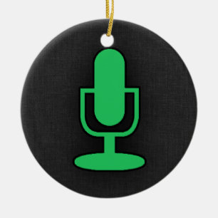 Kelly Green Microphone Keramikornament