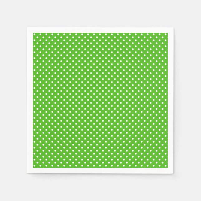 Kelly Green Punkt Design Napkins Serviette (Vorderseite)