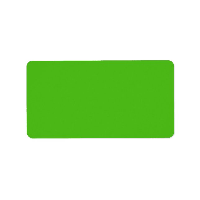 Kelly Green Solid Color Adressaufkleber (Vorne)