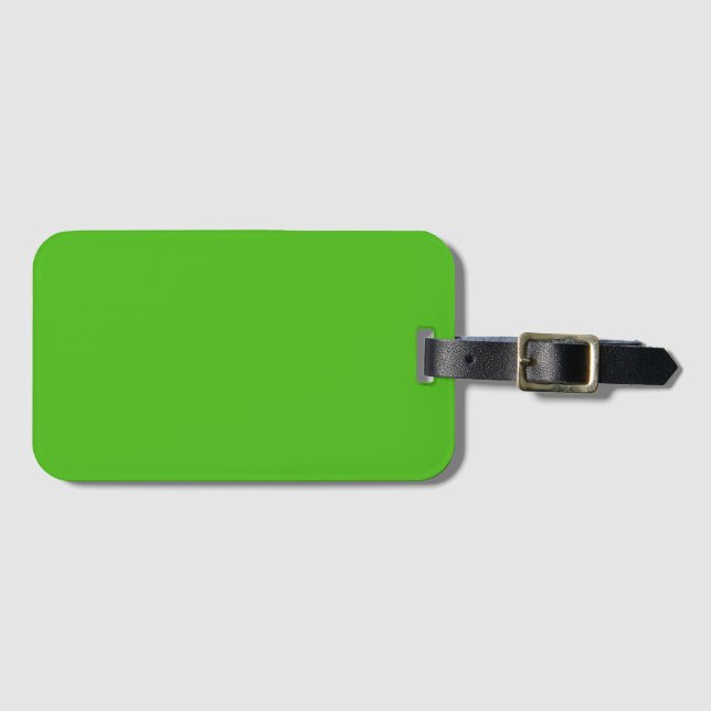 Kelly Green Solid Color Gepäckanhänger (Vorderseite (Horizontal))