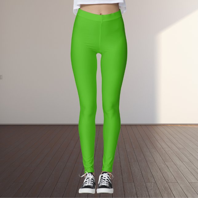 Kelly Green Solid Color Leggings (Von Creator hochgeladen)