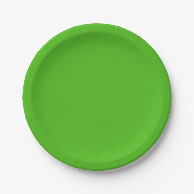 Kelly Green Solid Color Pappteller (Vorderseite)