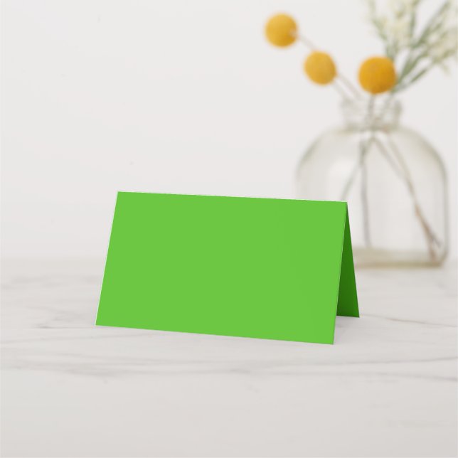 Kelly Green Solid Color Platzkarte (Vorderseite)