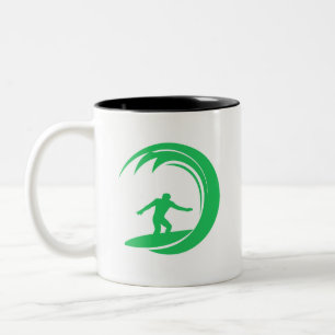 Kelly Green Surfer Zweifarbige Tasse
