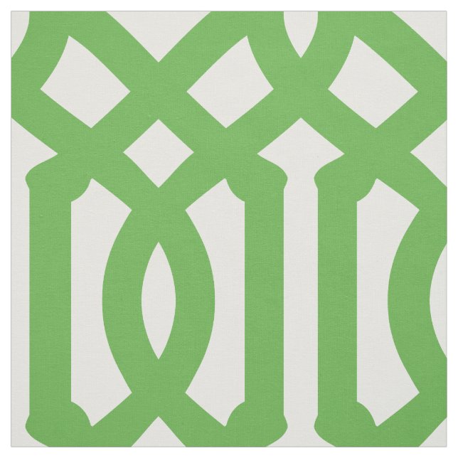 Kelly Green Trellis Large Scale Stoff (Muster)