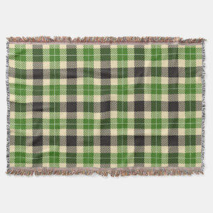 Kelly Green und Black Tartan Kariert Decke