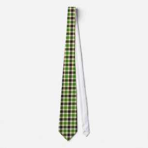 Kelly Green und Black Tartan Karierte Krawatte