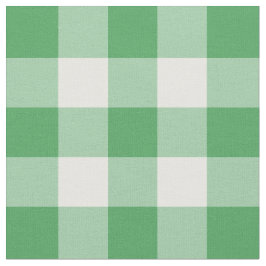 Kelly Green und White Gingham Pattern Fabric Stoff