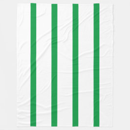 Kelly Green und White Minimal Wide Stripes Office Fleecedecke