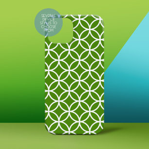 Kelly Green und White Modern Geometric Pattern Case-Mate iPhone Hülle