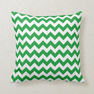 Kelly Green Zickzack Stripes Kissen