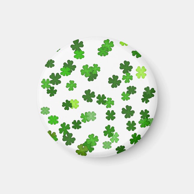 Kelly-grün „Shamrocks Falling“ Magnet (Vorne)