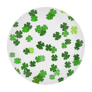 Kelly-grün „Shamrocks Falling“ Schneidebrett