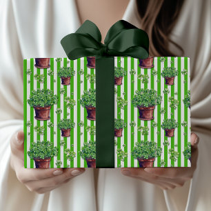 Kelly Grün Süßer Kleeblatt-Topf St. Patrick Tag Geschenkpapier
