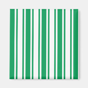 Kelly-grüne und weiße Candy-Streifen Magnet