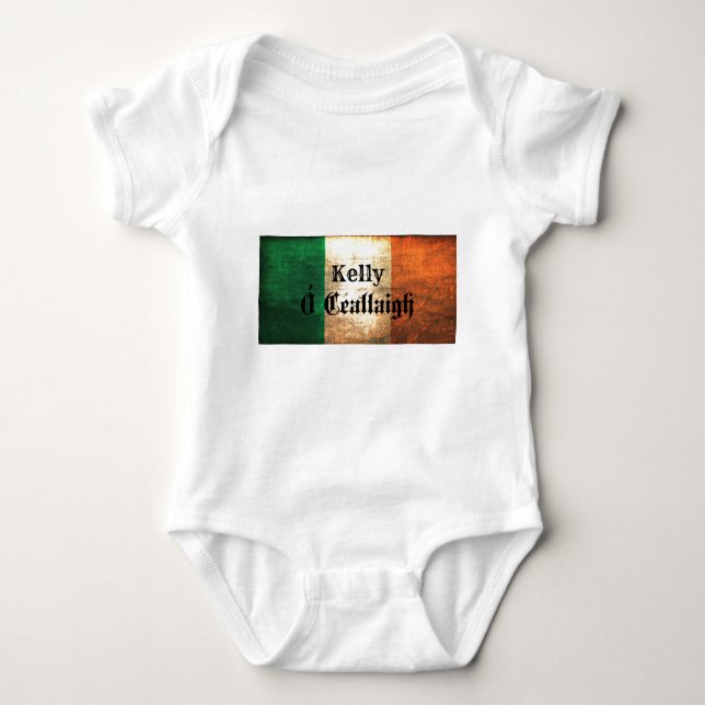 Kelly Irish Flag Baby Strampler (Vorderseite)