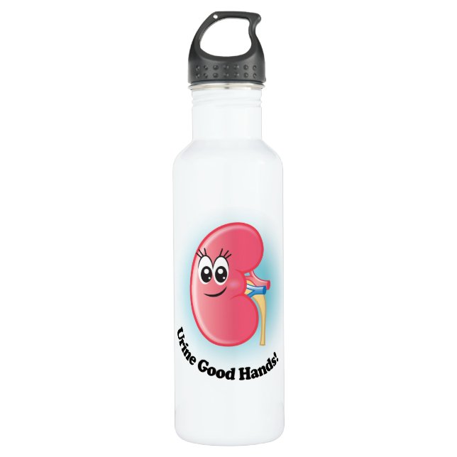 Kelly Kidney "Urin Good Hands" Wasserflasche Edelstahlflasche (Vorderseite)