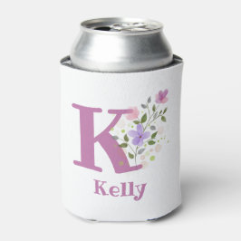 Kelly Name mit floralem Design Dosenkühler