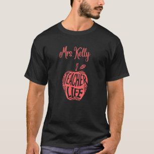 Kelly Niedlich School Teacher Apple Proud Best Da T-Shirt