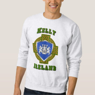 Kelly/O'Kelly Irish Shield mit keltischem Kreuz Sweatshirt