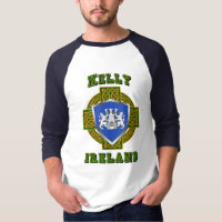 Kelly/O'Kelly Irish Shield mit keltischem Kreuz