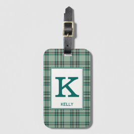 Kelly Tartan Mint Green Kariert Pattern Gepäckanhänger