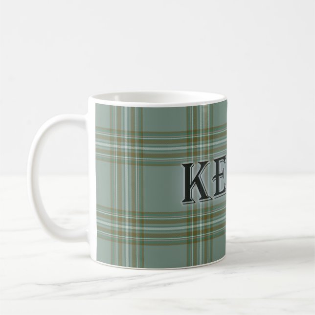 Kelly Tartan mit Nachname Kaffeetasse (Links)