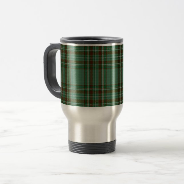 Kelly Tartan Travel Mug Reisebecher (Vorderseite Links)