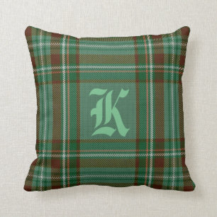 Kellytartan-Monogramm-Kissen Kissen