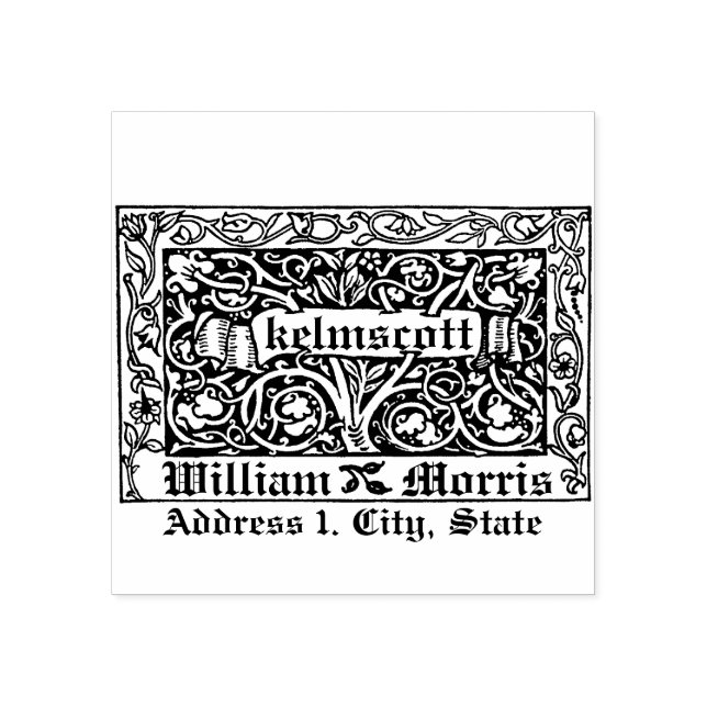 Kelmscott von Willaim Morris 1891 Gummistempel (Prägung)