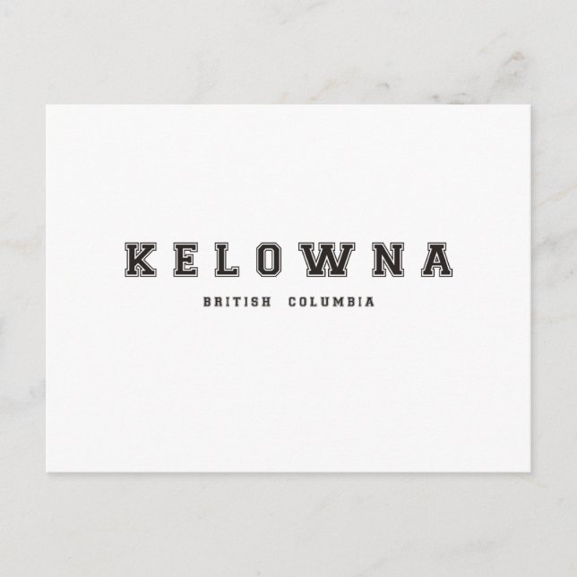 Kelowna British Columbia Postkarte (Vorderseite)