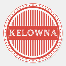 Kelowna City Pride Emblem – Kanadische Identität Runder Aufkleber
