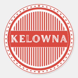 Kelowna City Pride Emblem – Kanadische Identität Runder Aufkleber