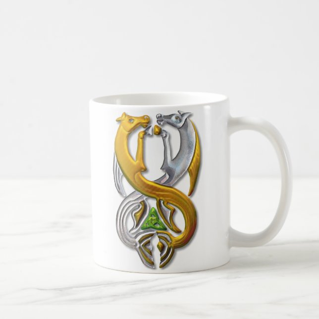 Kelpie Gold und Silber Kaffeetasse (Rechts)