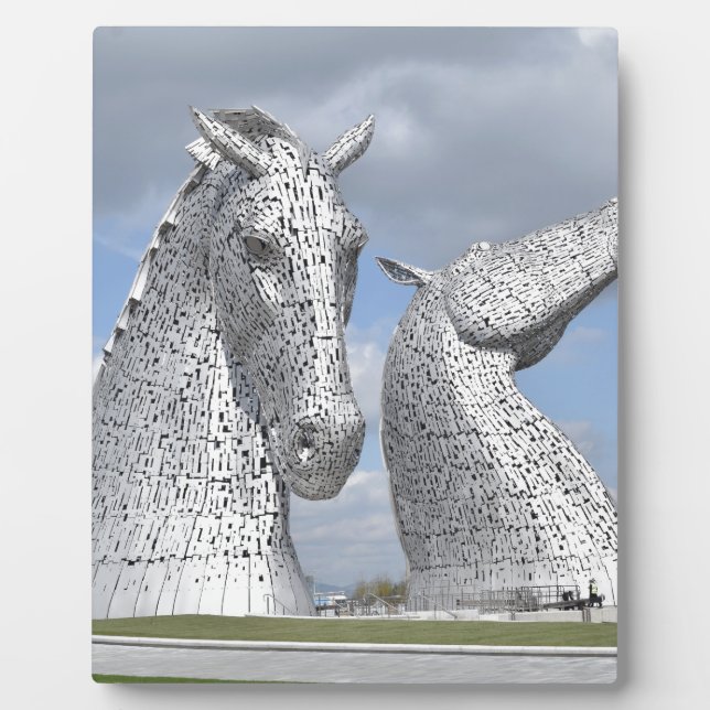 Kelpies , Helix Park , Falkirk , Schottland Fotoplatte (Vorderseite)