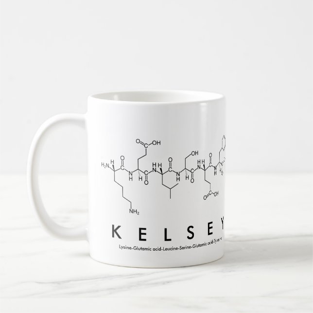 Kelsey Peptid-Namen-Tasse Tasse (Links)