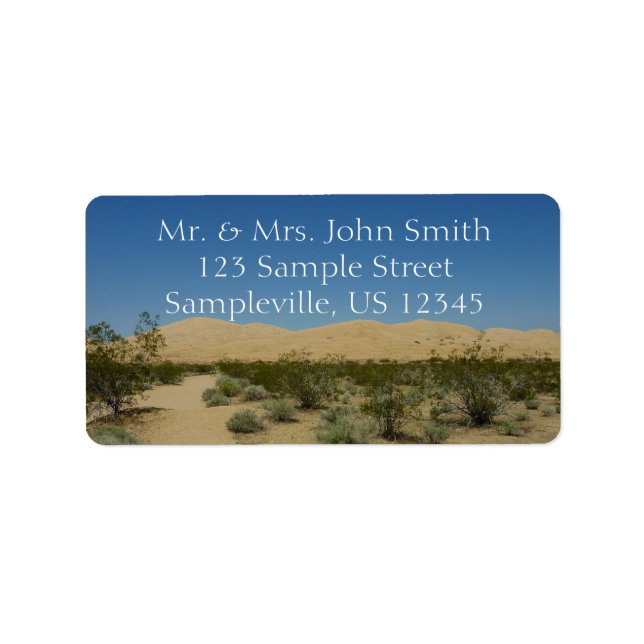 Kelso Dunes im Mojave Nationalpark Adressaufkleber (Vorne)