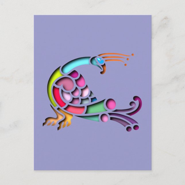 Kelten Vogel Postkarte (Vorderseite)