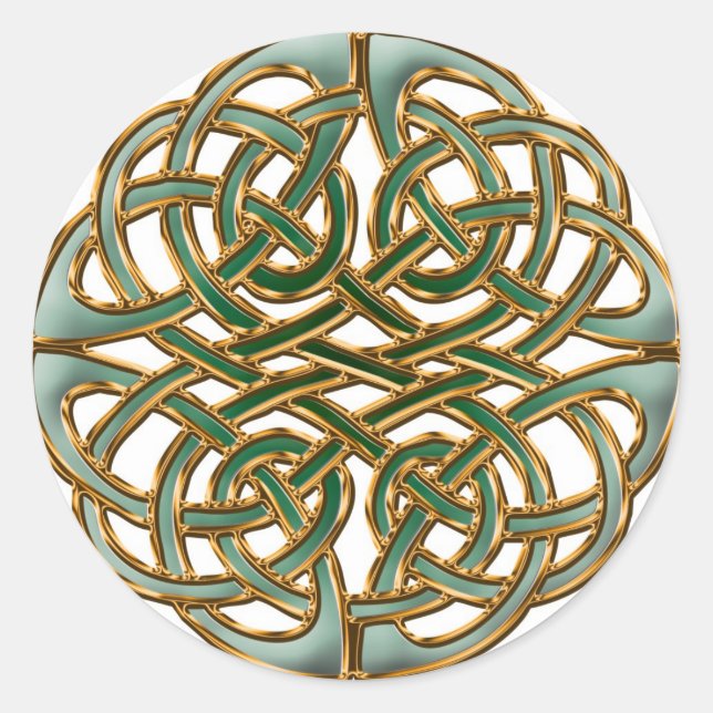 Keltenkreis Runder Aufkleber (Vorderseite)