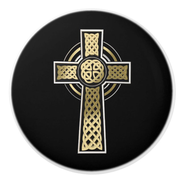 Keltenkreuz Keramikknauf (Vorderseite)