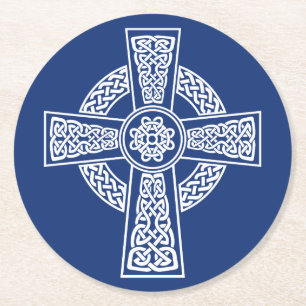 Keltenkreuz Runder Pappuntersetzer